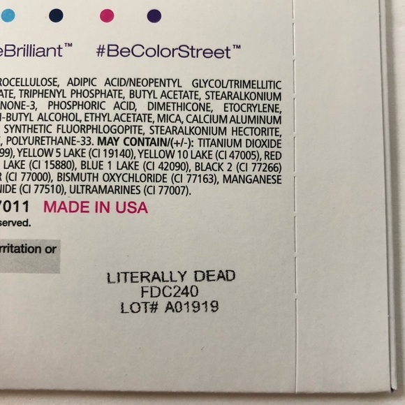 ❌SOLD❌Color Street Literally Dead Nail Strips Glow in Dark Retired Rare HTF - Picture 4 of 4